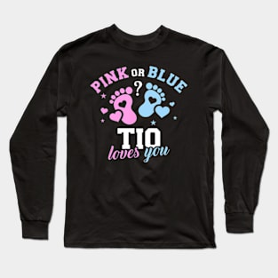 Gender reveal tio uncle Long Sleeve T-Shirt